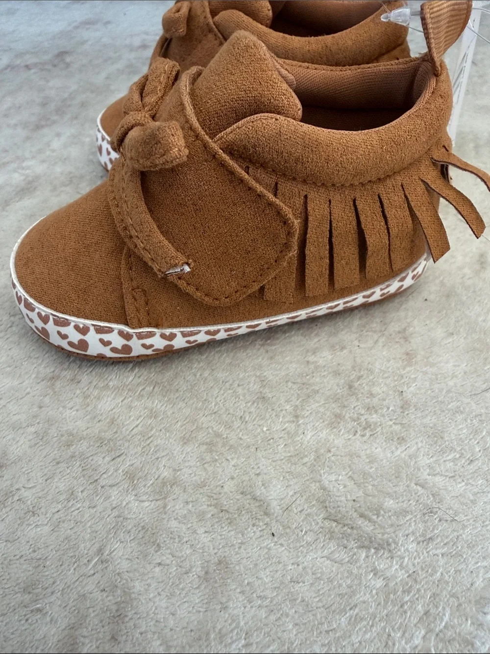 Baby Walker Tan Canvas Lace-Up Sneakers